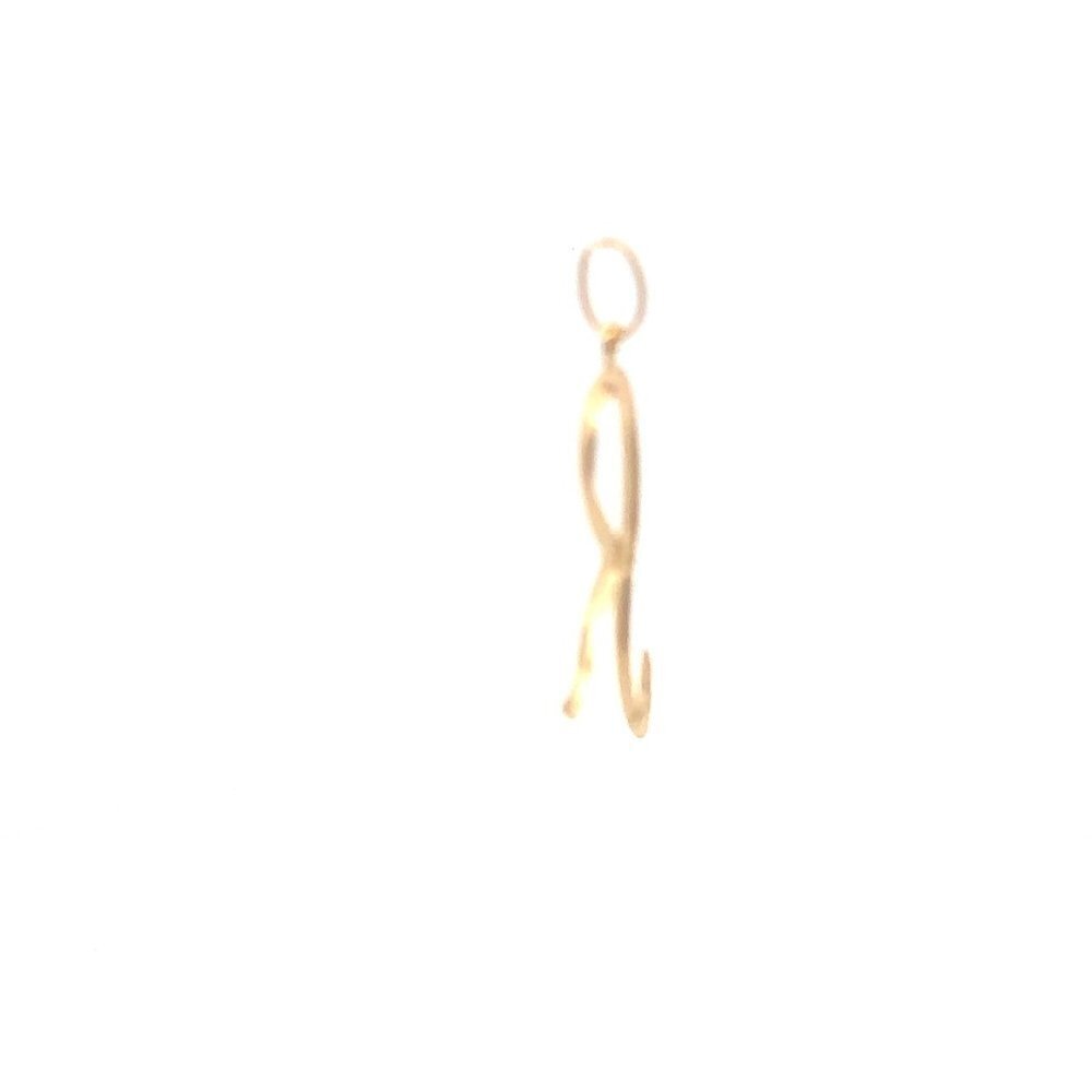 18K Gold Pendant Letter Initial R - Picture 4 of 9